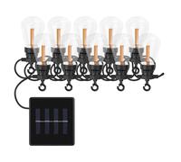 EMOS Vintage Party Fairy Lights with Solar Panel 4.5 m, 10 LED Bulbs in Retro Design for Outdoors, Weatherproof Vintage Lighting for Garden, Party, Balcony, Warm White, Solar Powered (NiMH, 800 mAh)