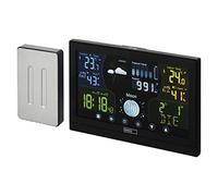 EMOS - Wireless weather station with outdoor sensor - touchscreen colour display, thermometer, hygrometer, barometer, weather forecast - DCF radio clock - 13 functions - incl. power supply, wall/desk