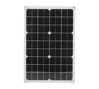 Emoshayoga 20W Flexible Solar Panel Car Battery Charger with Dual USB DC5521 Output for Outdoor Emergency Power