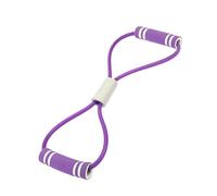 Emoshayoga 8 Word Elastic Pulling Rope for Shoulder Opening and Strength Training, Adjustable Length Fitness Band for Various Body Types TPR Material (Purple)