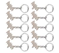 Emoshayoga Bat Key Ring Bat Keychain My Dad My Superhero, 10Pcs Alloy Key Ring Pendant Gift for Father Children
