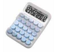 Emoshayoga Cute Calculator Large Button Stylish 12 Digit Clear Display Screen for Students and Accountants 16x11.5x3cm (Blue)