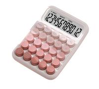 Emoshayoga Cute Calculator Large Button Stylish 12 Digit Clear Display Screen for Students and Accountants 16x11.5x3cm (Pink)