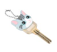 Emoshayoga Cute Puppy Purse Keychain Cute Puppy Pug Cat Key Cover Cap Keychain Key Ring PVC Unisex Gift