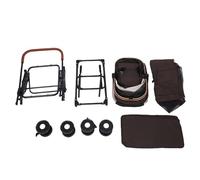 Emoshayoga Double Pet Stroller Lightweight Detachable Pet Cart for Cats and Dogs 4 Wheels Space Saving Travel Carrier