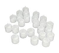 Emoshayoga Flameless L E D Tea Light Flameless LED Tea Light Candles, 24pcs Battery Powered Fake Tealight, Romantic Ambiance, Simulation Flame, 3.8cm x 3.8cm, White and Yellow
