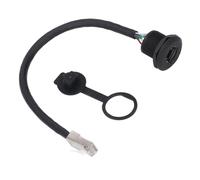Emoshayoga Industrial Water Proof RJ45 Panel Mount Coupler for Secure Connections 0.3Meter 1ft