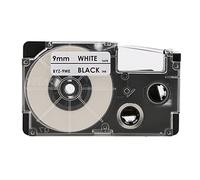 Emoshayoga Label Maker Label Maker Tape, PET Label Tape for Labeling Machine, Wear-Resisting, Scratch Proof, Waterproof, Quick Print, Black On White