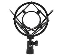 Emoshayoga Microphone Shock Mount ABS Anti Vibration Holder for Round Microphones 45-50mm Recording Studio (Black)