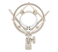 Emoshayoga Microphone Shock Mount ABS Anti Vibration Holder for Round Microphones 45-50mm Recording Studio (Gold)