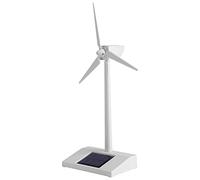 Emoshayoga Mini Solar Energy Wind Mill Toy Educational Home Decoration for Kids Windmill Science Tool White ABS 5.5'' X 3.54" X 10.23"