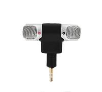 Emoshayoga Mini Stereo Microphone Compact for PC Laptop MD Camera, Adjustable Angle for Recorder, Gold Plated Plug, Suitable for Digital Media