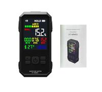 Emoshayoga Moisture Meter Accurate Detection LCD Display for Wood Wall, Non-Invasive Tester for Home Inspectors, High-frequency Waves (Pinless Moisture Meter) for Lumber (Black)