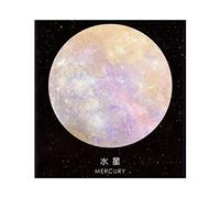 Emoshayoga Round Sticky Note Creative Planets Series Sticky Note Round Stationery (Mercury)