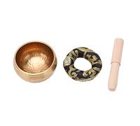 Emoshayoga Singing Bowl, Hand Hammered Copper Nepalese Chanting Bowl Instrument with Peach Wood Mallet for Yoga Meditation Sound Therapy