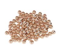 Emoshayoga Wide Hole Beads Large Hole Resin Craft Beads 200PCS, Gold 8mm Lightweight Necklace Bracelet Beads