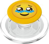 Emoticon Face Holding Back Tears PopSockets PopGrip for MagSafe