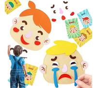Emoticon Maker Kit - 20 cm Socio-Emotional Learning Toy, Multiplayer Felt Game | Fun Interactive Set for Outdoor Car Parking Development Activity