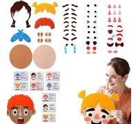 Emotion - Changing Felt Sticker Set | Non - Woven Facial Feature Toys | Safe, Lightweight, Easy to Peel & Stick | Suitable for Nursery School Activities, Family Game Nights, Holiday Crafts