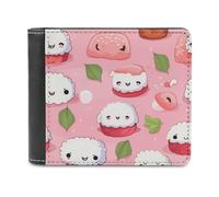 Emotion Japanese Sushi Bifold Wallet PU Leather Slim Purse Pocket Wallet with Card Holder for Office Travel