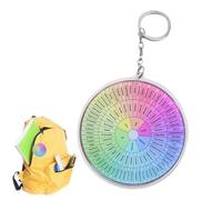 Emotion Keychain, Emotion Wheel Keychain | Emotion Wheel Pendant | Mood Wheel Keychain - Design to Represent Emotions, Key Accessory, Easy to Carry Key Accessory, Colorful and Fun Keychain with