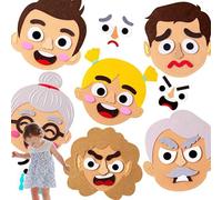 Emotion Kit - Hands on Felt Faces Play Set | Face Builder, Emotion Cards, Kids Activity, Developing Emotional Recognition Skills, Interactive Group Learning Playtime, for Classroom Travel Play Dates