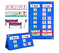 Emotion Regulation Chart Autism Learning Materials Social Emotional Learning Pocket Chart ADHD Tools for Special Eduction Home School