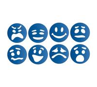 Emotion Token Stencils by Roylco, Reusable Mylar Template for social and emotional understanding, behavioral help, non-verbal communication, emotional intelligence and art tool for children and adults