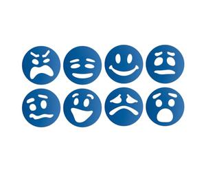 Emotion Token Stencils by Roylco, Reusable Mylar Template for social and emotional understanding, behavioral help, non-verbal communication, emotional intelligence and art tool for children and adults