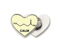 Emotional Calm Structure Art Deco Fashion Heart Metal Pin Brooch Clip Love