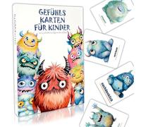 Emotional Cards for Children - 26 Feeling Monster Cards with Explanatory Texts, Educational Value to Promote Social & Emotional Development, Ideal for Nursery & Primary School