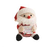 Emotional Crochet Snowman Doll with Positive Card - Winter Gift for Coworkers Best Friend Men Women - Xmas Party Decorations