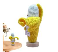 Emotional Crochet Support, | Cute and Funny Positive Mushroom Crochet - Exquisite Mushroom Encouraging Plush Toy for Desk Decoration Friends Colleague Bookshelves