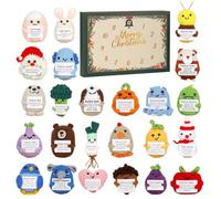 Emotional Doll Support Advent, Christmas Calendars 2025, 24-Days Handmade Positive Crochet Animals , 24 Days Inspirational Crochet Animals, for Girls Adults Halloween Holiday