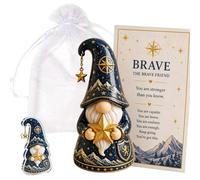 Emotional Dwarf Support Collection, Inspirational Mini Dwarf Figurines with Message Card and Gift Pouch, Funny Mini Dwarfs Figurine, Motivational Gifts for Teacher, Coworker, Friend (Black E)