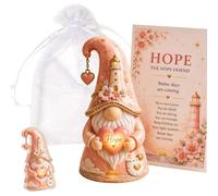 Emotional Dwarf Support Collection, Inspirational Mini Dwarf Figurines with Message Card and Gift Pouch, Funny Mini Dwarfs Figurine, Motivational Gifts for Teacher, Coworker, Friend (Pink A)