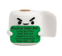 Emotional Encouraging Support Pickle,Funny Encouraging Pickle with Emotional Encouraging Card,Cute Knitted Crochet Dolls Soft Plush for Friend Gifts(Emotional Tollet Roll)