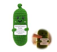 Emotional Encouraging Support Pickle, Pickles Support Gift with Motivational Card, Cute Pickle Crochet Mental Health Cheer Up Inspirational Gifts for Women Men Mini Cute Stuff Good Luck Gifts