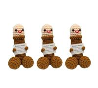 Emotional Fun Support Dick Handmade Funny Positive Dick Doll Crochet Animal with PositiveMessages esk Ornament Emotional Fun Support with Room Decoration Gifts for Friends and Boyfriend (B 3pcs)