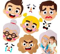 Emotional Intelligence Kit - Portable Mood Board, Washable Sensory Facial Expression Tool with Double Sided Pieces, Interactive Empathy Trainer, Ideal for Travel Car or Workplace