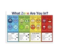 Emotional Management Zones Of Regulation Poster 2 Canvas Poster Classroom Decor Office Room Decor Print Picture Gift Unframe 20x30inch(50x75cm)