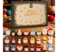 Emotional Pals Advent Calendars - 24 Days Handmade Positive Crochet Animals Gift Box, Emotional Crochet Toys With Cards, Daily Surprise Christmas Countdown Gift For Adults Girls Teens