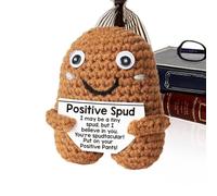 Emotional Potato - | Inspirational Crochet Wool | Plush Crochet DonCor Home Decor | Creative Knit Craft Office Decor
