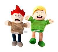 Emotional Puppets Plush Toys, Emotion Recognition Tool, 30x20cm, Interactive Plush Doll, Human Hand Puppets, Interactive Learning Aid, For Home Nursery School Classroom Birthday Party