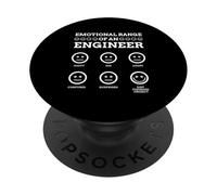 Emotional Range Of An Engineer Funny Engineering Faces Fan PopSockets Adhesive PopGrip