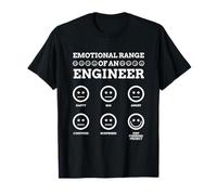 Emotional Range Of An Engineer Funny Engineering Faces Fan T-Shirt
