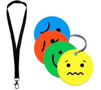 Emotional Regulation Keychain with Lanyard | 4 Colour Zones Tool for Kids & Adults | Autism ADHD Classroom Support for Teachers Parents Therapists