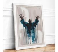 Emotional Release Abstract Framed Wall Art Print A2 White