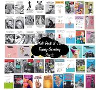 Emotional Rescue 10 Pack Multi-Coloured Funny & Rude Birthday Cards for Him and Her, 10 Individual Cards with Multi-Pack Greetings, MULTI10-EMO