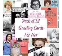 Emotional Rescue 18 Funny Birthday Cards for Her, Pack of Assorted Birthday Cards for Women, Multi-Coloured